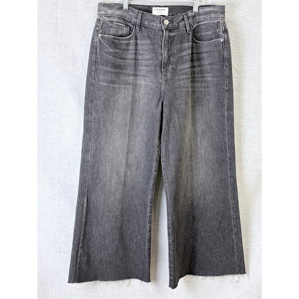 FRAME Denim Gray Wash Wide Leg High Rise Jeans‎ Size 32 Los Angeles